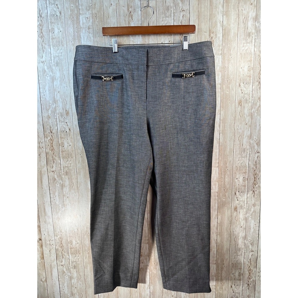 Talbots Chatham NWT Slim‎ Ankle Pants Womens 20W Sharkskin Gray Office Career